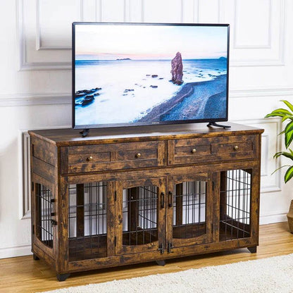 Modern Console Dog Crate with Storage