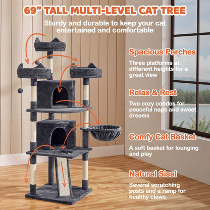 Renwick 69” Large Cat Tree Tower