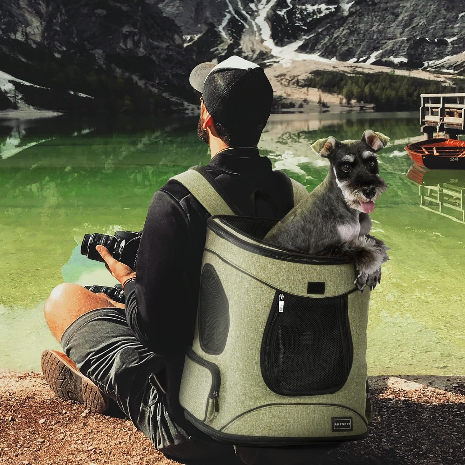 Petsfit Pet Backpack Carrier – Upgraded Waist Support Travel Backpack for Small Dogs, Cats, and Rabbits