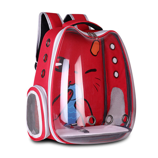 Space Capsule Pet Backpack Carrier – Breathable Travel Bag for Cats & Small Dogs