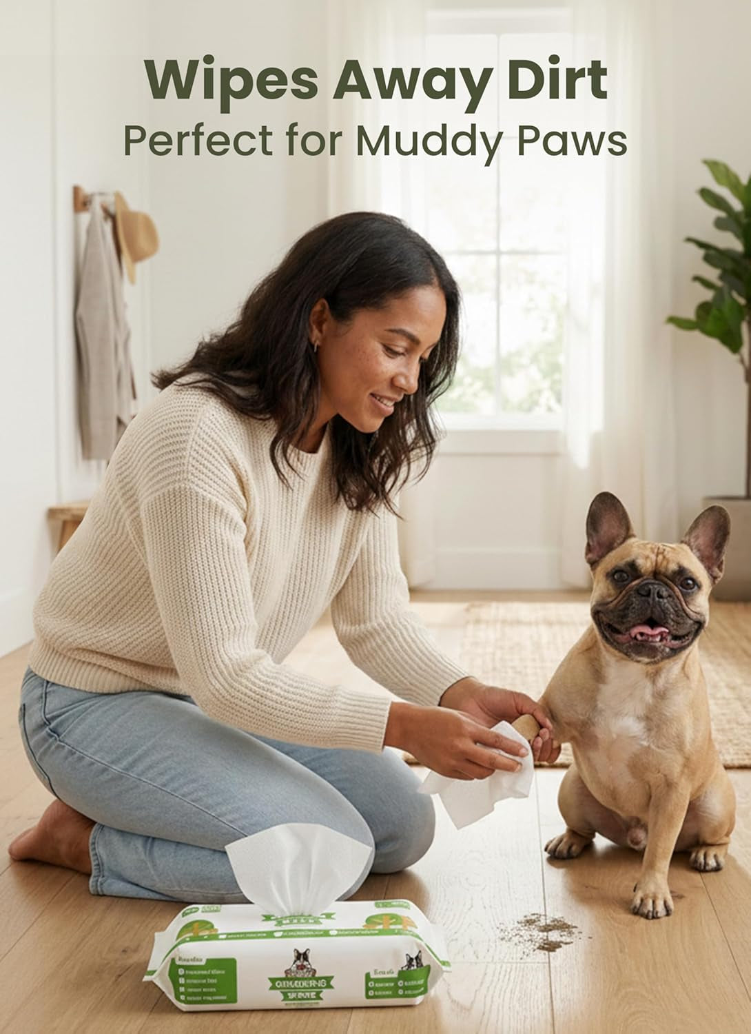 Pogi’s Fragrance-Free Dog Wipes – Hypoallergenic Pet Cleaning Wipes for Paws, Body, Face, and Butt, 400 Count
