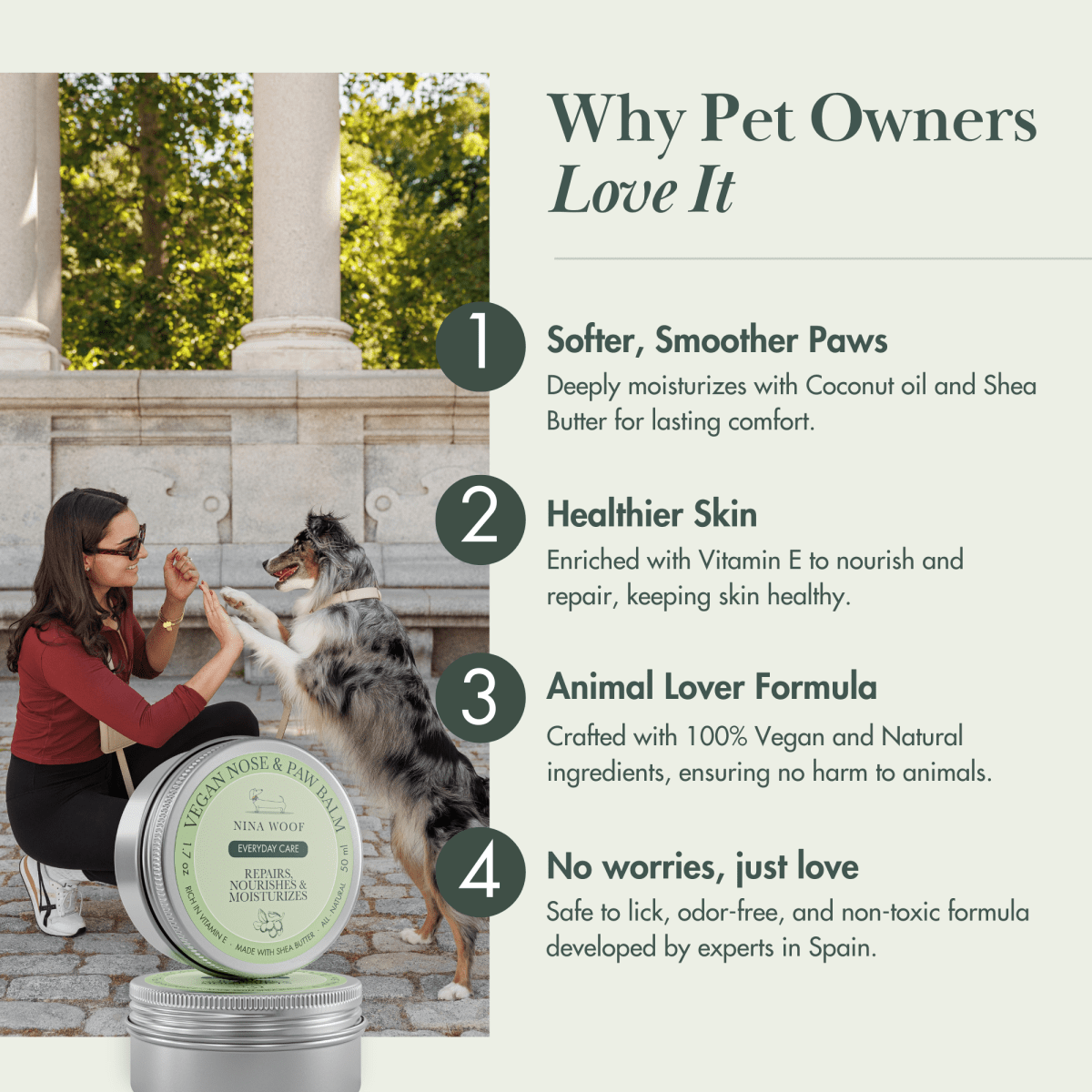 Nina Woof Dog Vegan Nose and Paw Balm