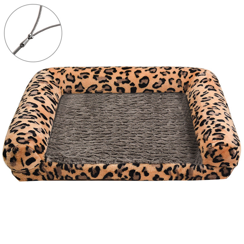 Cartoon Paw Print Pet Sofa Bed – Removable & Washable Dog and Cat Bed