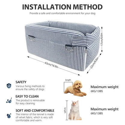Center Console Dog Car Seat for Small Dogs