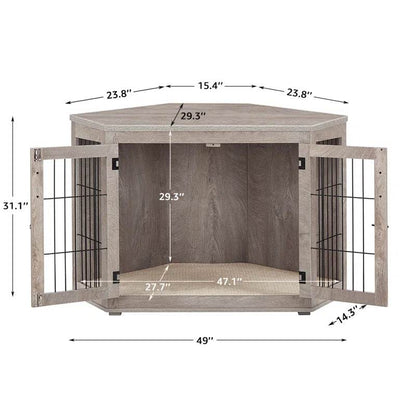 Dereham Corner Dog Crate with Cushion