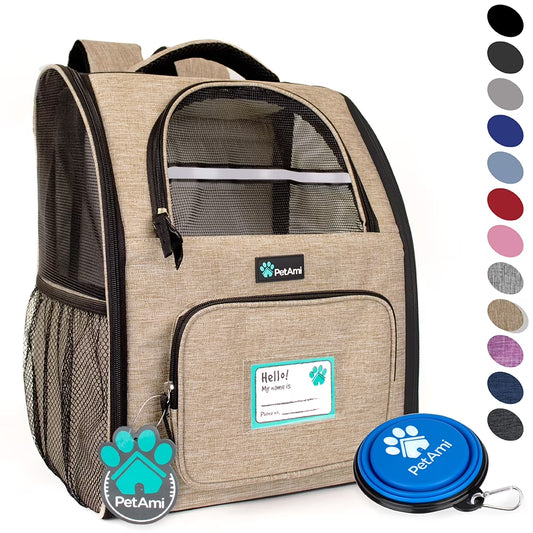 Deluxe Pet Carrier Backpack, Heather Taupe