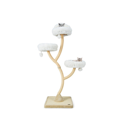 70” Metal Cat Tree Tower with Plush Perches