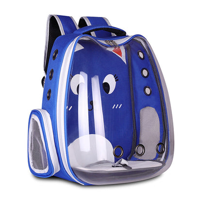 Space Capsule Pet Backpack Carrier – Breathable Travel Bag for Cats & Small Dogs