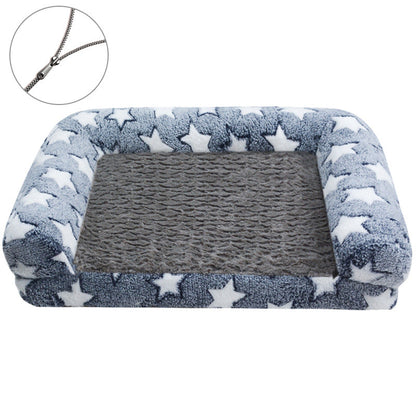 Cartoon Paw Print Pet Sofa Bed – Removable & Washable Dog and Cat Bed