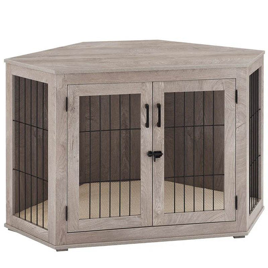 Dereham Corner Dog Crate with Cushion