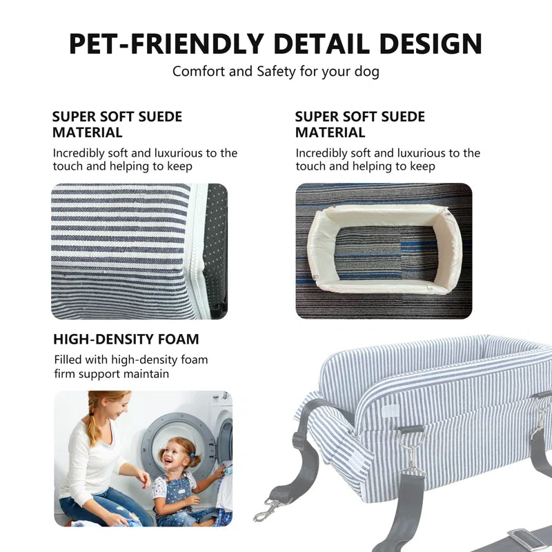 Center Console Dog Car Seat for Small Dogs