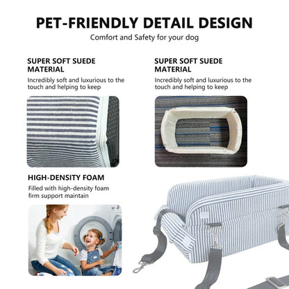 Center Console Dog Car Seat for Small Dogs