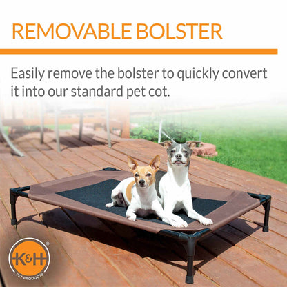 K&H Original Bolster Elevated Pet Cot – Indoor/Outdoor Cooling Pet Bed