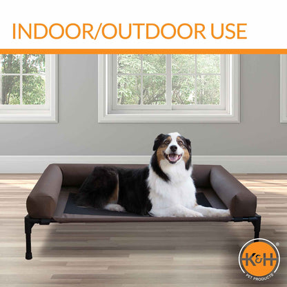 K&H Original Bolster Elevated Pet Cot – Indoor/Outdoor Cooling Pet Bed