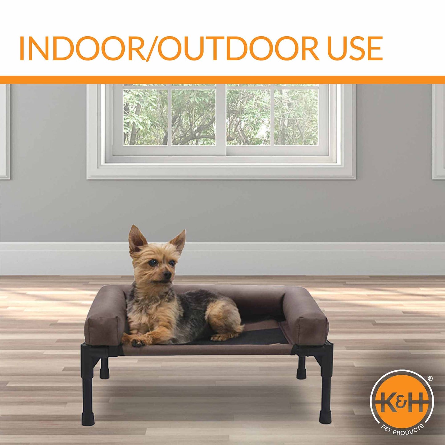 K&H Original Bolster Elevated Pet Cot – Indoor/Outdoor Cooling Pet Bed
