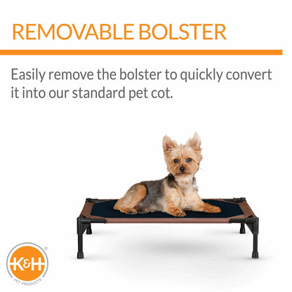 K&H Original Bolster Elevated Pet Cot – Indoor/Outdoor Cooling Pet Bed