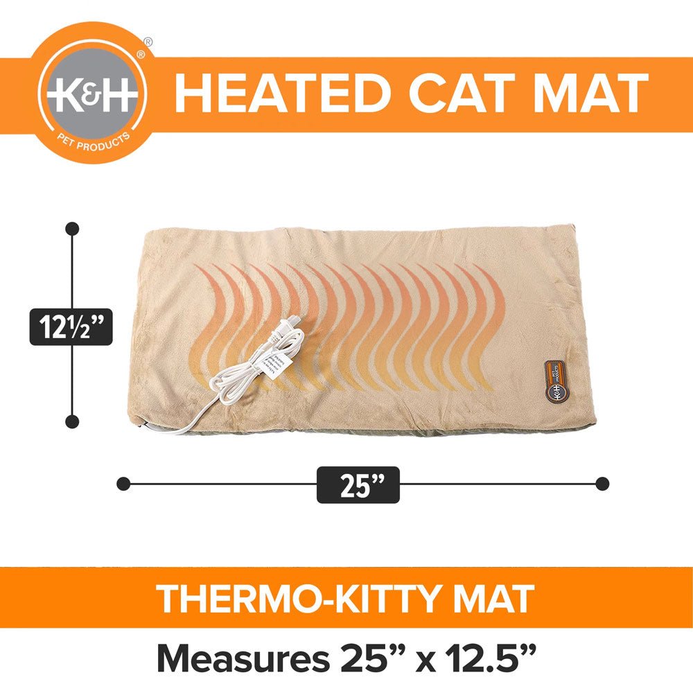 K&H Thermo-Kitty Heated Cat Mat – Indoor Warming Bed