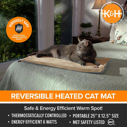 K&H Thermo-Kitty Heated Cat Mat – Indoor Warming Bed