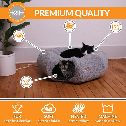 K&H Thermo-Kitty Heated Cat Tunnel – Heated Cat Bed & Play Tunnel