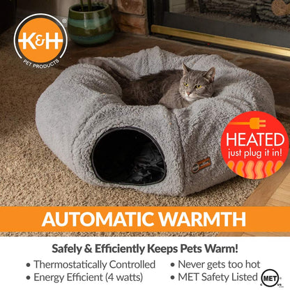 K&H Thermo-Kitty Heated Cat Tunnel – Heated Cat Bed & Play Tunnel