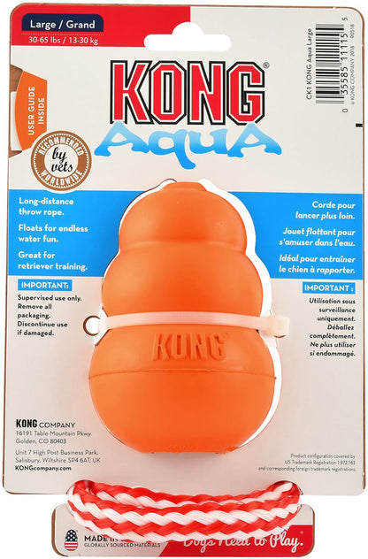 KONG Aqua Floating Dog Toy – Water Fetch Toy with Rope