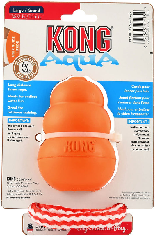 KONG Aqua Floating Dog Toy – Water Fetch Toy with Rope