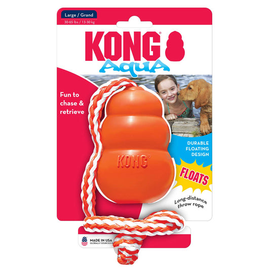 KONG Aqua Floating Dog Toy – Water Fetch Toy with Rope