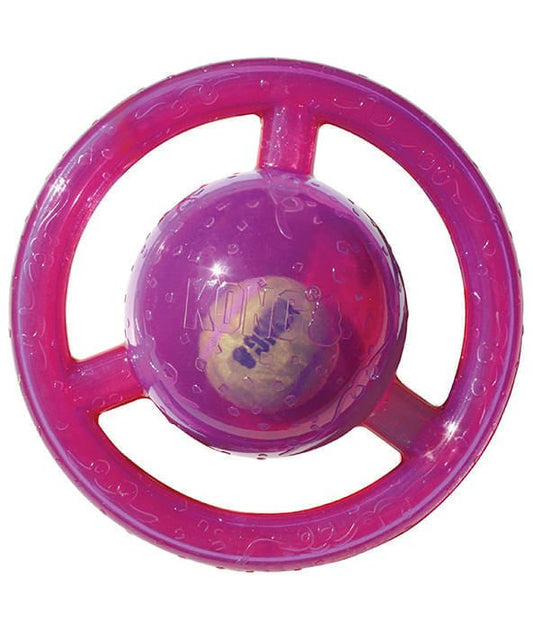 KONG Jumbler Disc – Squeaky Fetch & Tug Dog Toy