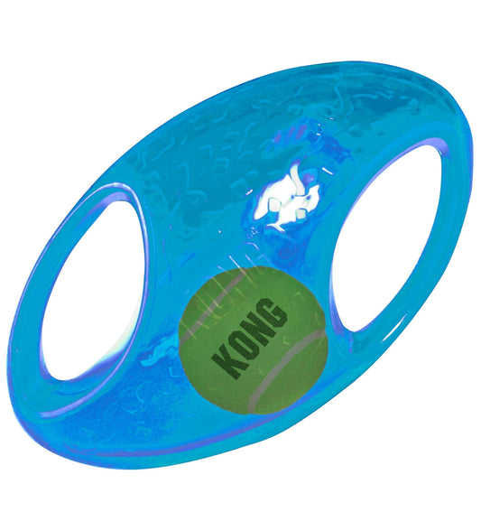 KONG Jumbler Football – Interactive Fetch & Tug Dog Toy