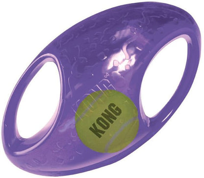 KONG Jumbler Football – Interactive Fetch & Tug Dog Toy