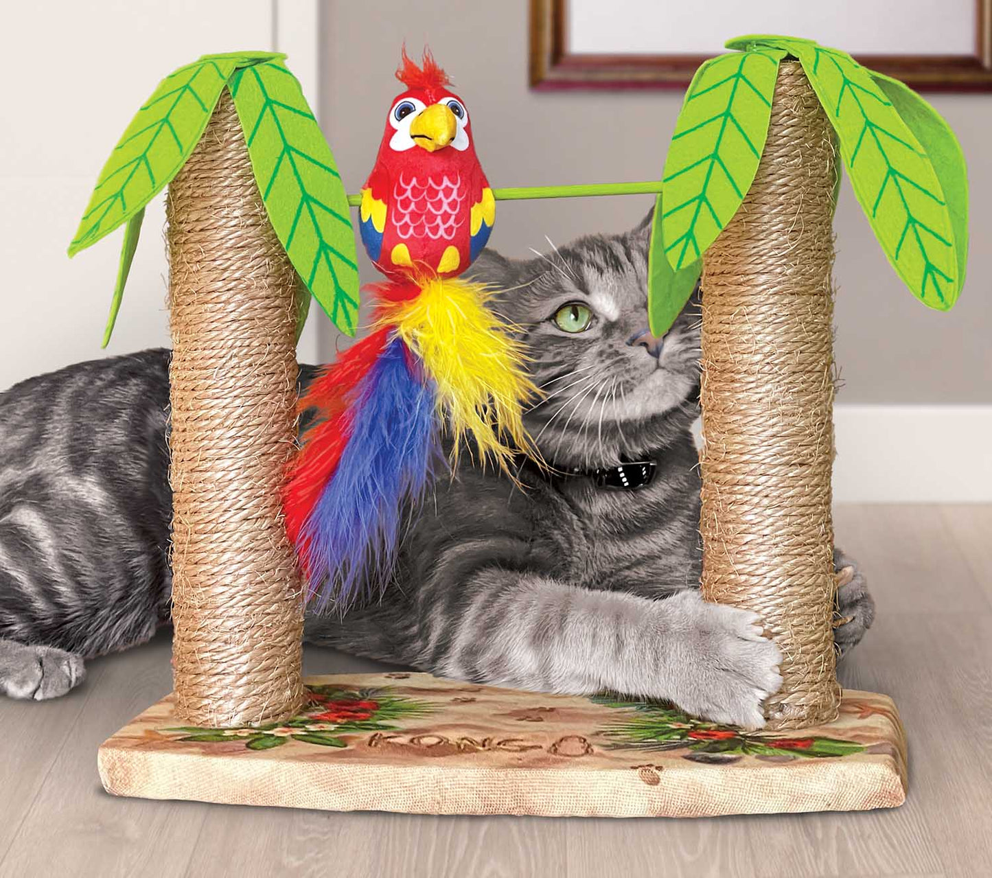 KONG Play Spaces Tiki Twirl – Interactive Cat Toy