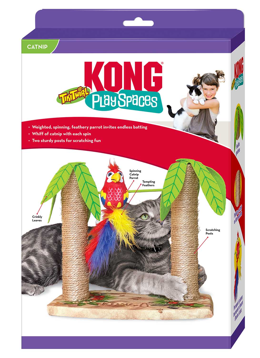 KONG Play Spaces Tiki Twirl – Interactive Cat Toy