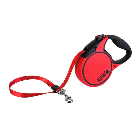 KONG Terrain Retractable Dog Leash – 16 ft Reflective Walking Leash with Soft Grip Handle
