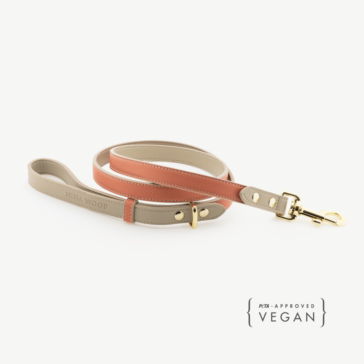 Nina Woof Vegan Leather Dog Leash – 4ft
