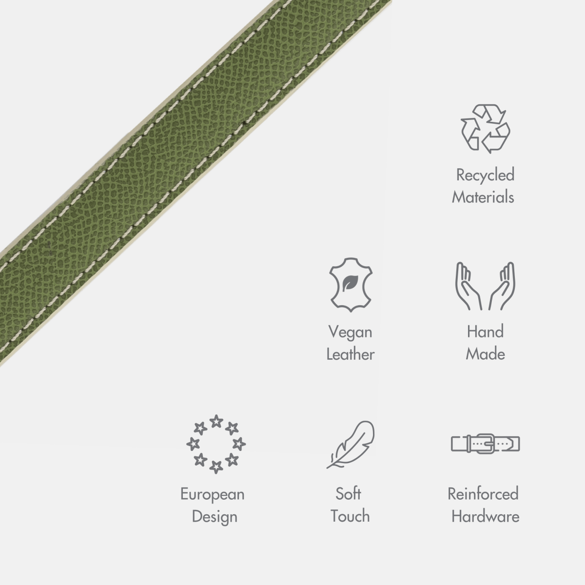 Nina Woof Copenhagen Dog Leash – Vegan Leather, 4ft