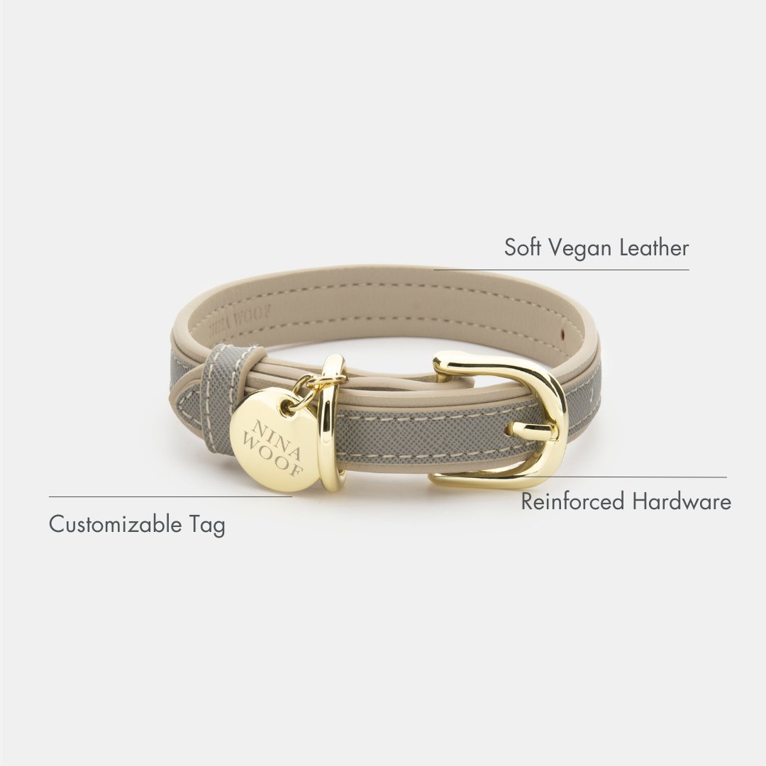 Nina Woof London Dog Collar – Vegan Leather