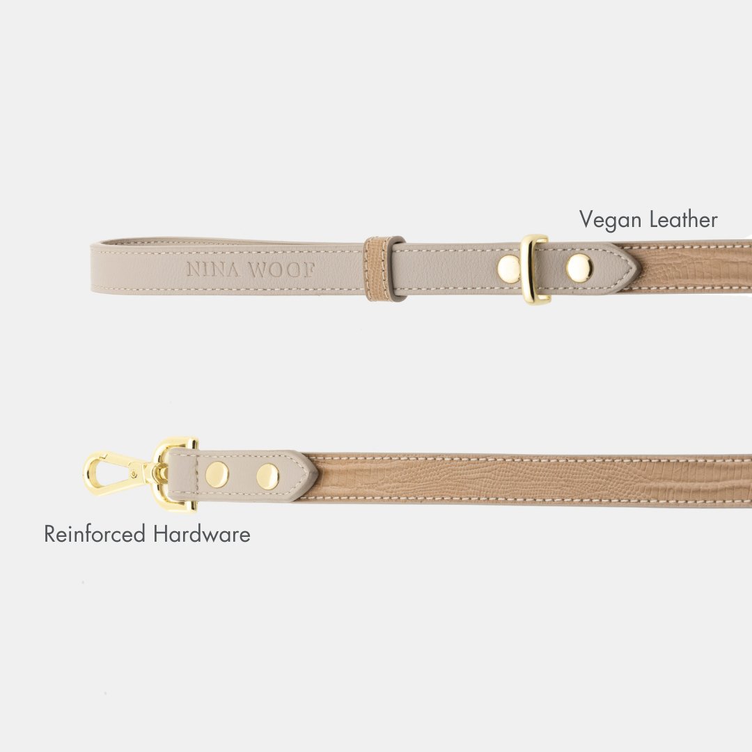 Nina Woof Milan Dog Leash – Vegan Leather, 4ft