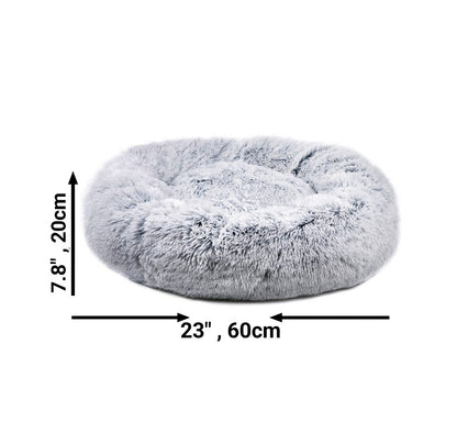 Mr. Peanut’s 28” OrthoPlush Pet Bed – Snowflake White Two-Tone Orthopedic Dog &amp; Cat Bed