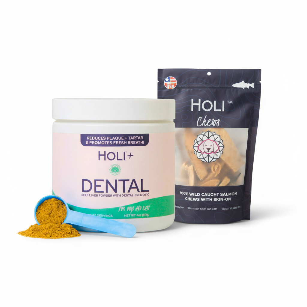 Holi Dental Health Bundle – Dental Topper + Salmon Skin Chews