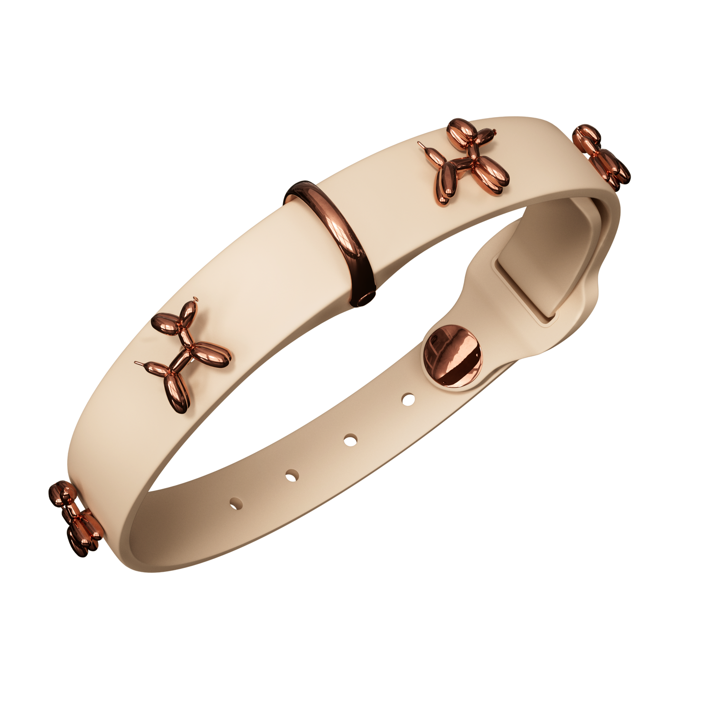 SandDog Ballon Beige Dog Collar