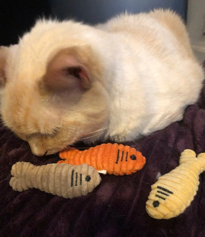 HuggleHounds HuggleKats Sardinies Cat Toys, 3-Pack
