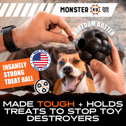 Rumble Ball Dog Toy – Tough Rubber Ball for Aggressive Chewers