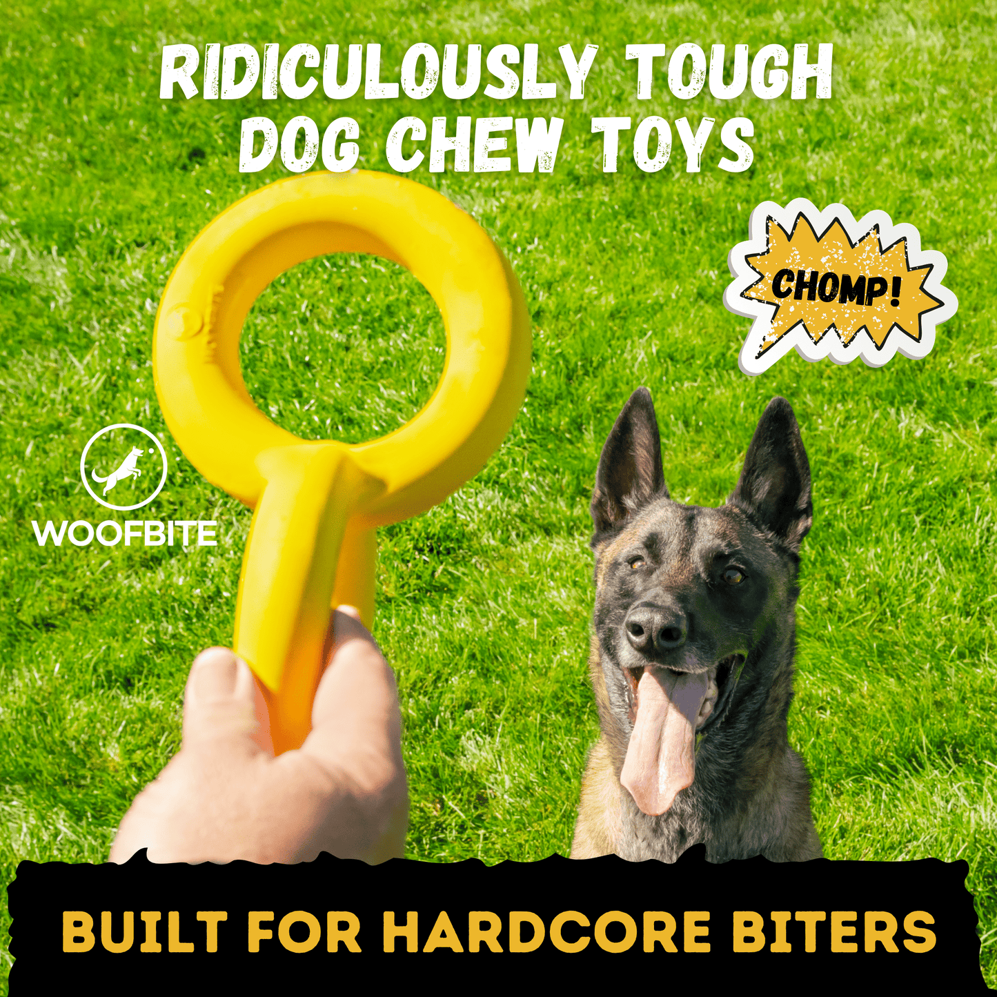 Tug Chain Dog Toy – Heavy-Duty Rubber Tug Toy for Aggressive Chewers