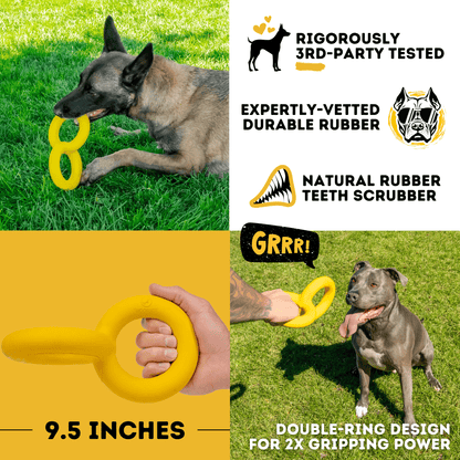 Tug Chain Dog Toy – Heavy-Duty Rubber Tug Toy for Aggressive Chewers
